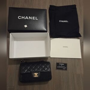 Chanel Mini Rectangle Flap Bag (GHW)